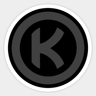 K (Dark) Sticker